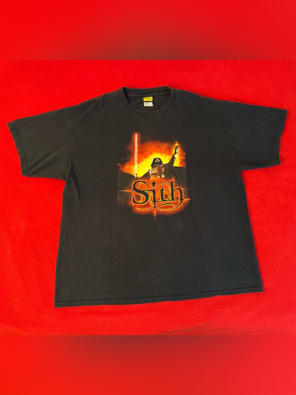 Vintage 2000s Star Wars Sith Darth Vader T-Shirt XL Black Promo Movie Tee Y2K